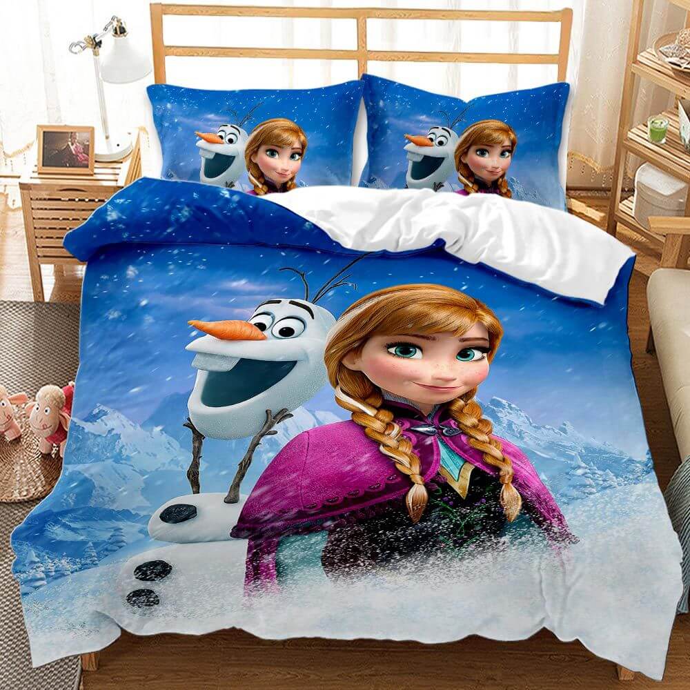 Cartoon Frozen Cosplay Bedding Set Quilt Cover Without Filler
