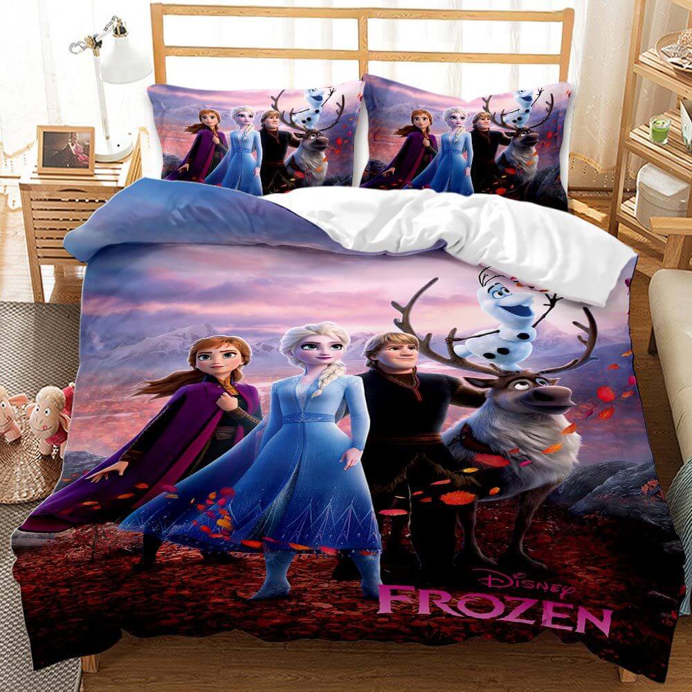 Cartoon Frozen Cosplay Bedding Set Quilt Cover Without Filler