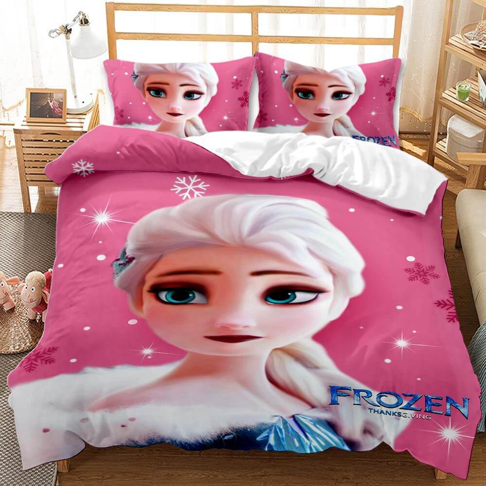 Cartoon Frozen Cosplay Bedding Set Quilt Cover Without Filler