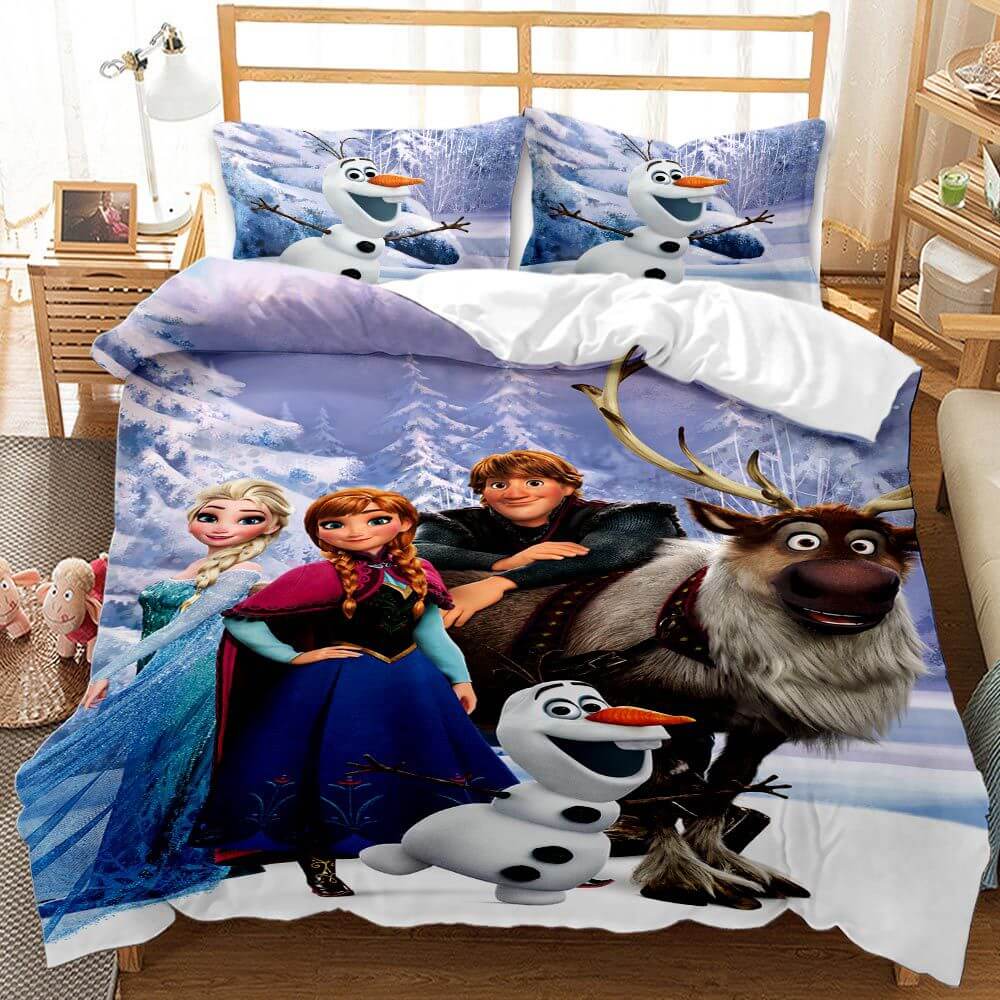 Cartoon Frozen Cosplay Bedding Set Quilt Cover Without Filler