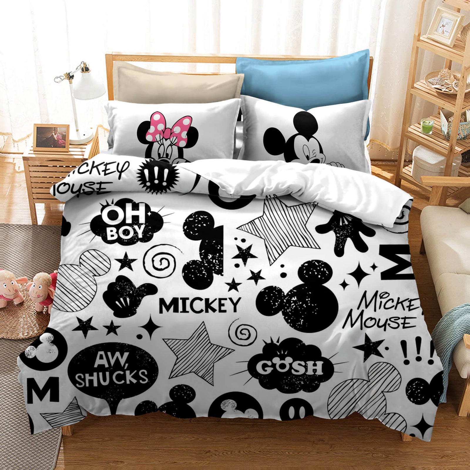 Cartoon Mickey Mouse Bedding Set Quilt Cover Without Filler
