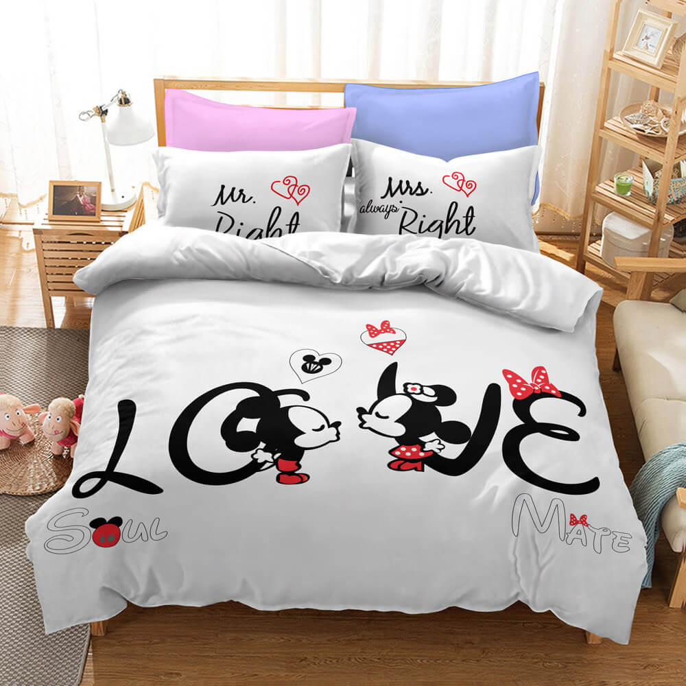 Cartoon Mickey Mouse Bedding Set Quilt Cover Without Filler