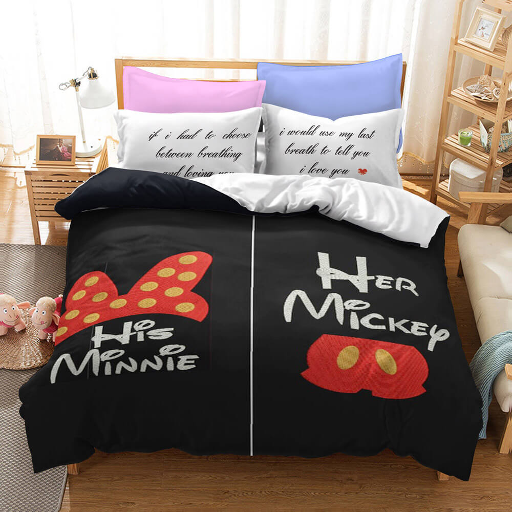 Cartoon Mickey Mouse Bedding Set Quilt Cover Without Filler