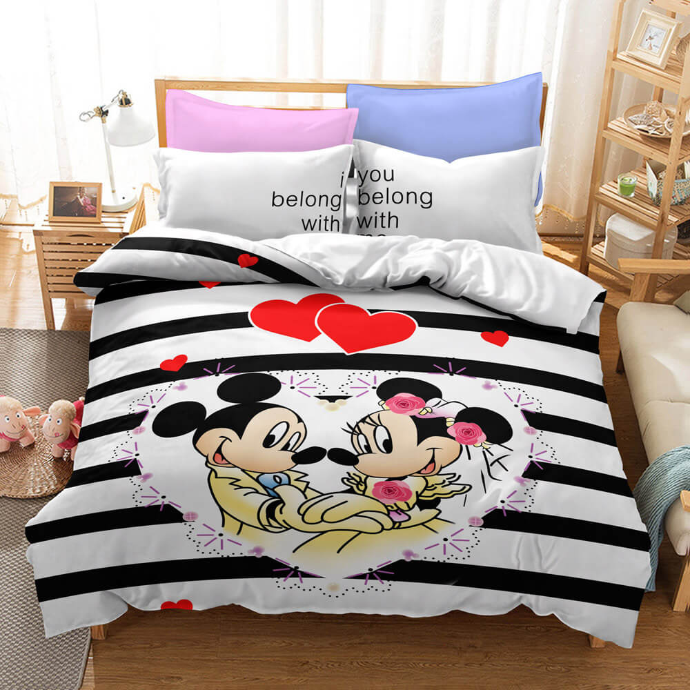 Cartoon Mickey Mouse Bedding Set Quilt Cover Without Filler