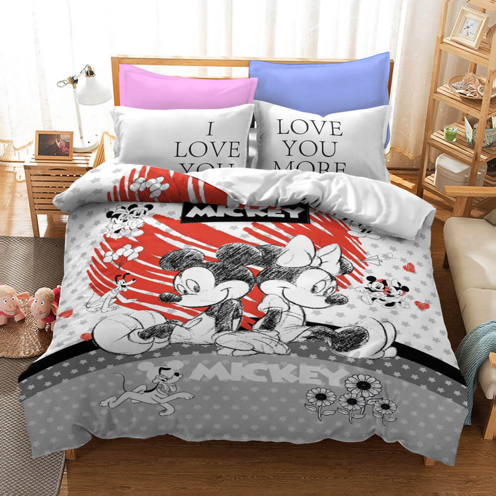 Cartoon Mickey Mouse Bedding Set Quilt Cover Without Filler