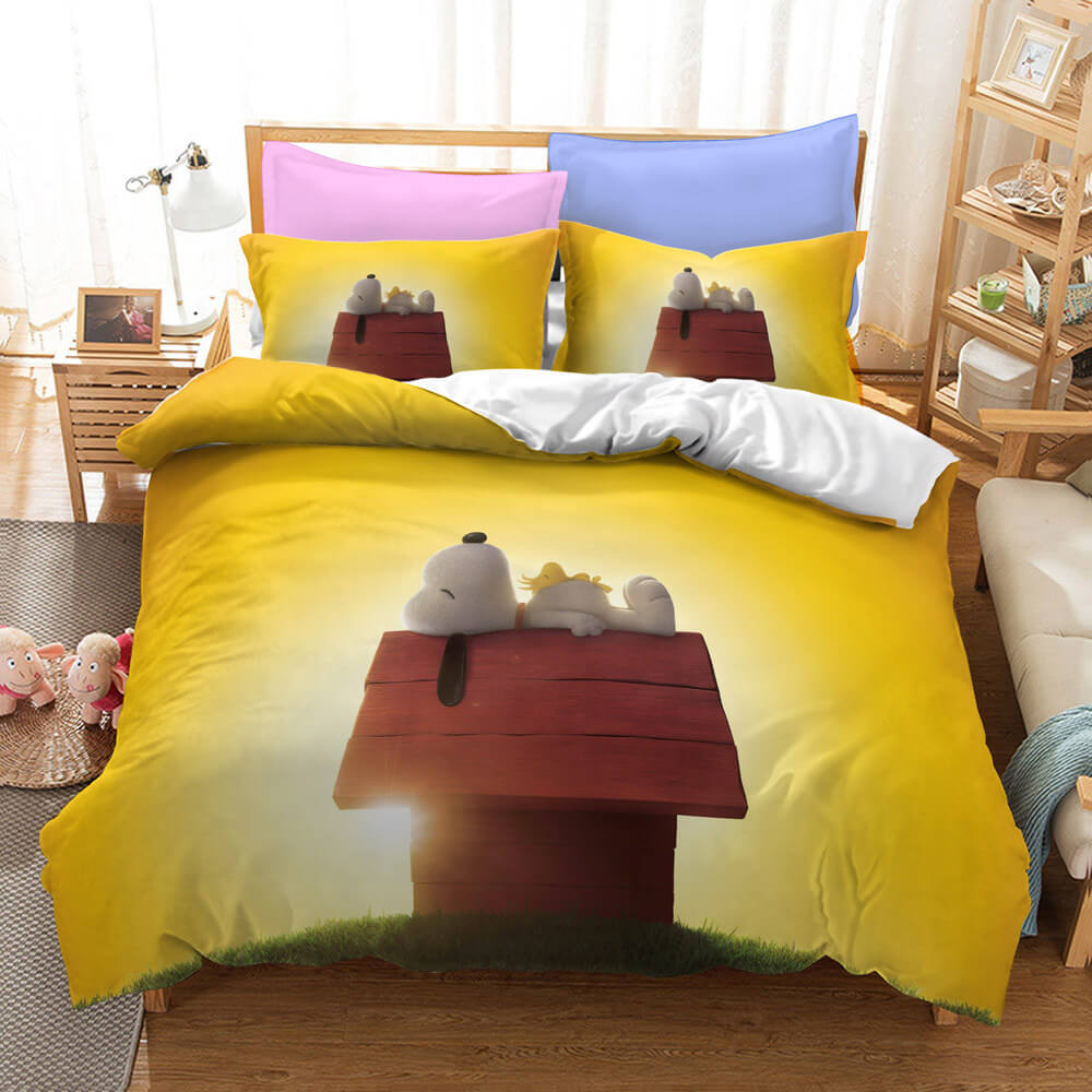 Snoopy Bedding Set Quilt Duvet Cover Without Filler