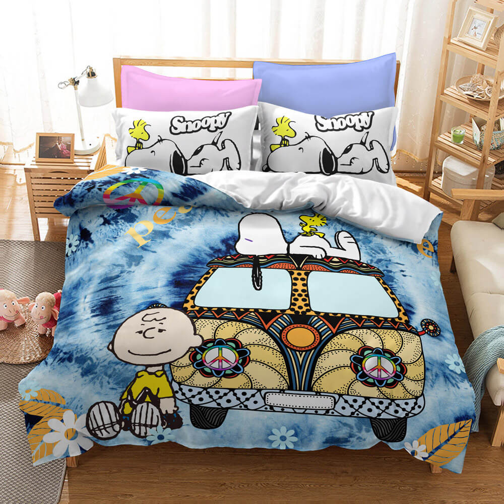 Snoopy Bedding Set Quilt Duvet Cover Without Filler