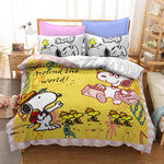 Snoopy Bedding Set Quilt Duvet Cover Without Filler