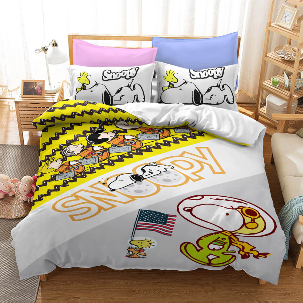 Snoopy Bedding Set Quilt Duvet Cover Without Filler