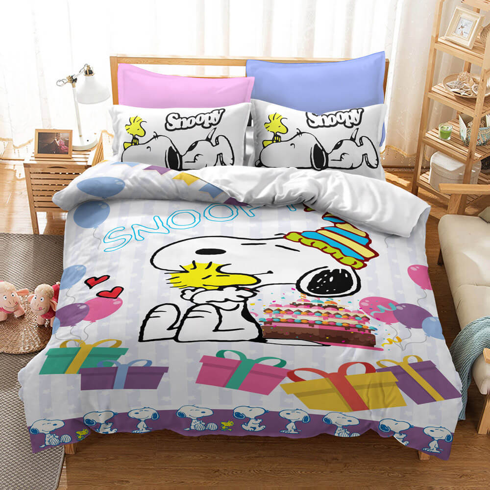 Snoopy Bedding Set Quilt Duvet Cover Without Filler