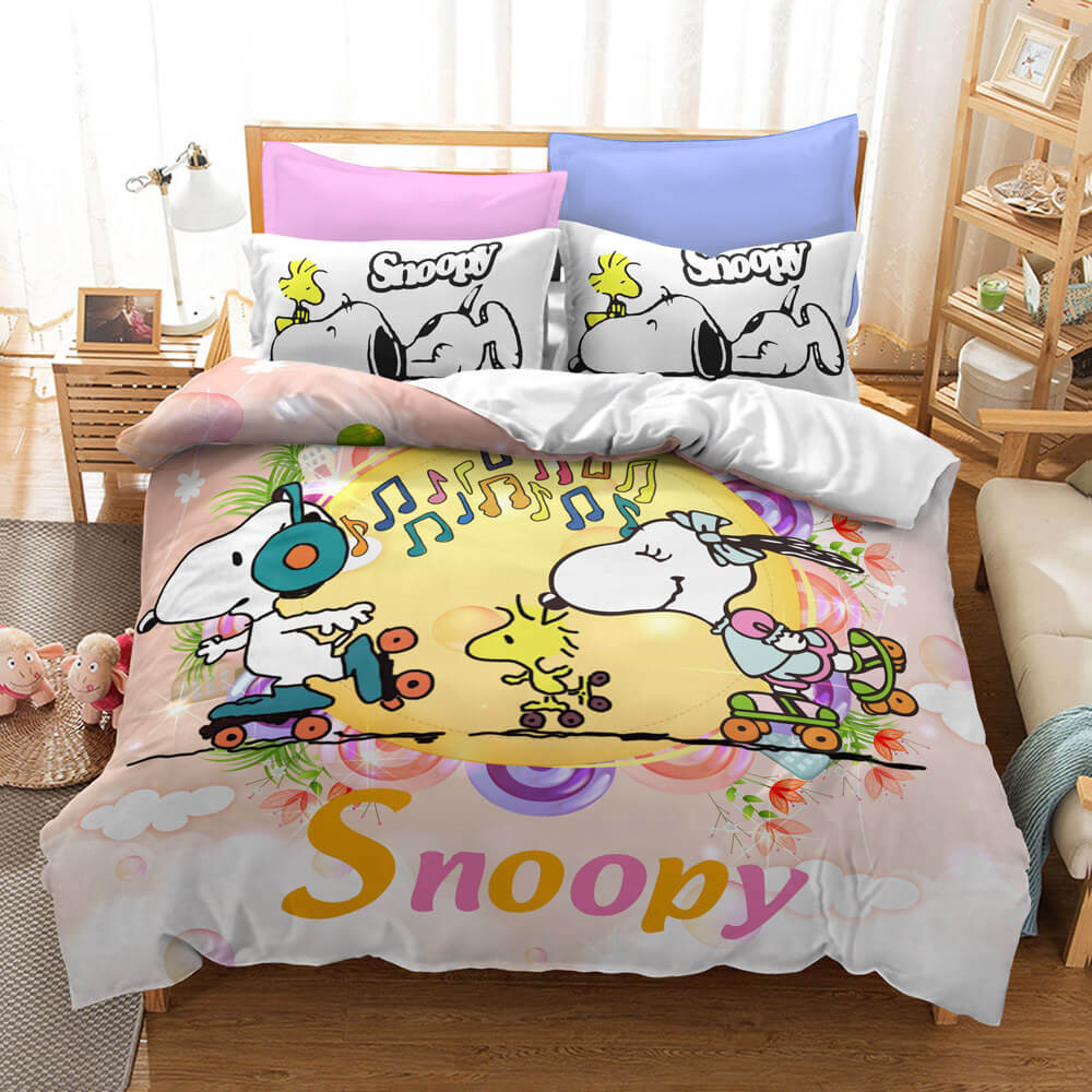 Snoopy Bedding Set Quilt Duvet Cover Without Filler