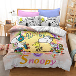 Snoopy Bedding Set Quilt Duvet Cover Without Filler