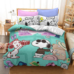 Snoopy Bedding Set Quilt Duvet Cover Without Filler
