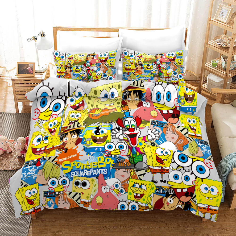 Cartoon SpongeBob SquarePants Bedding Sets Quilt Cover Without Filler