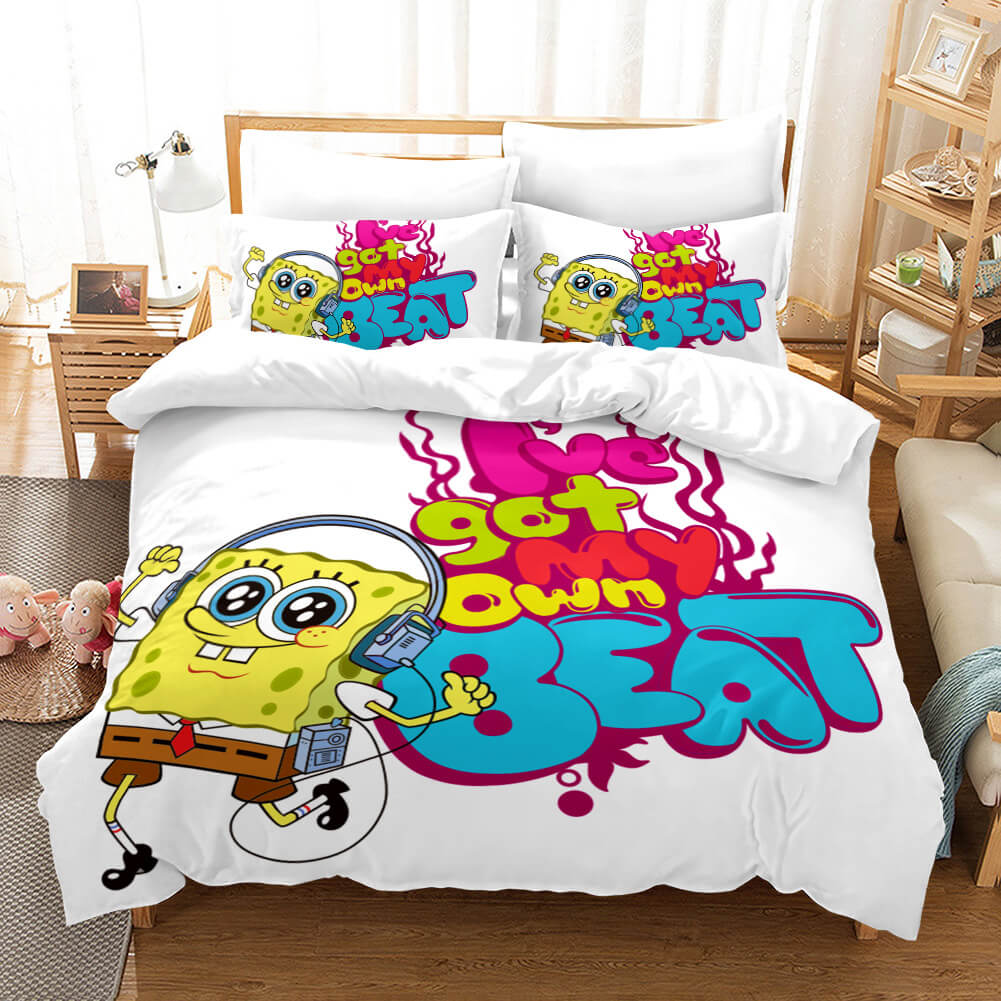 Cartoon SpongeBob SquarePants Bedding Sets Quilt Cover Without Filler