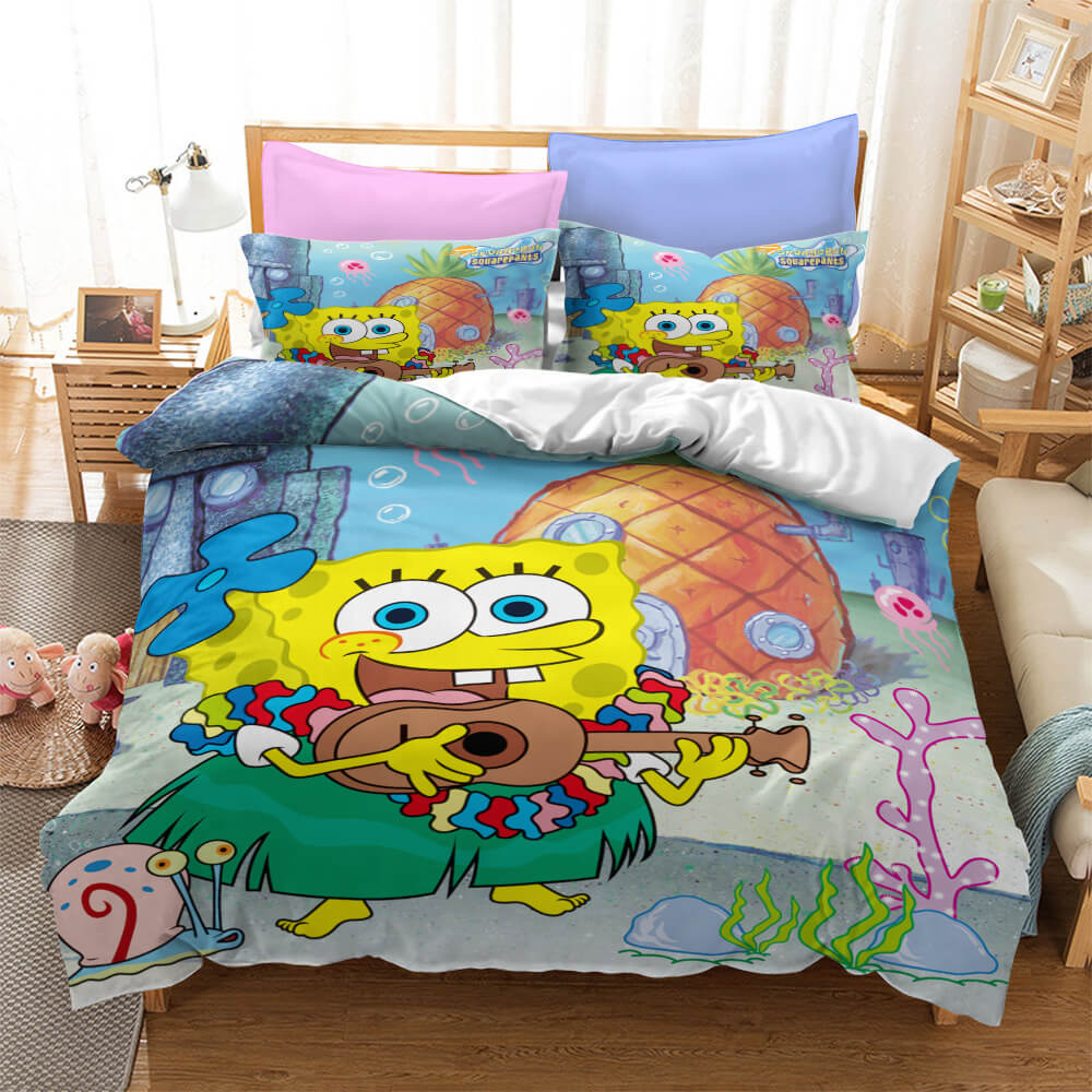 Cartoon SpongeBob SquarePants Bedding Sets Quilt Cover Without Filler