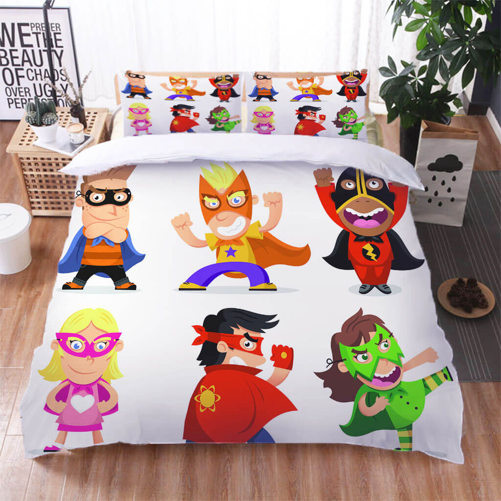 Cartoon Superman Bedding Set Quilt Cover Without Filler