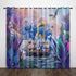 Cartoon The Smurfs Curtains Pattern Blackout Window Drapes