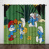 Cartoon The Smurfs Curtains Pattern Blackout Window Drapes