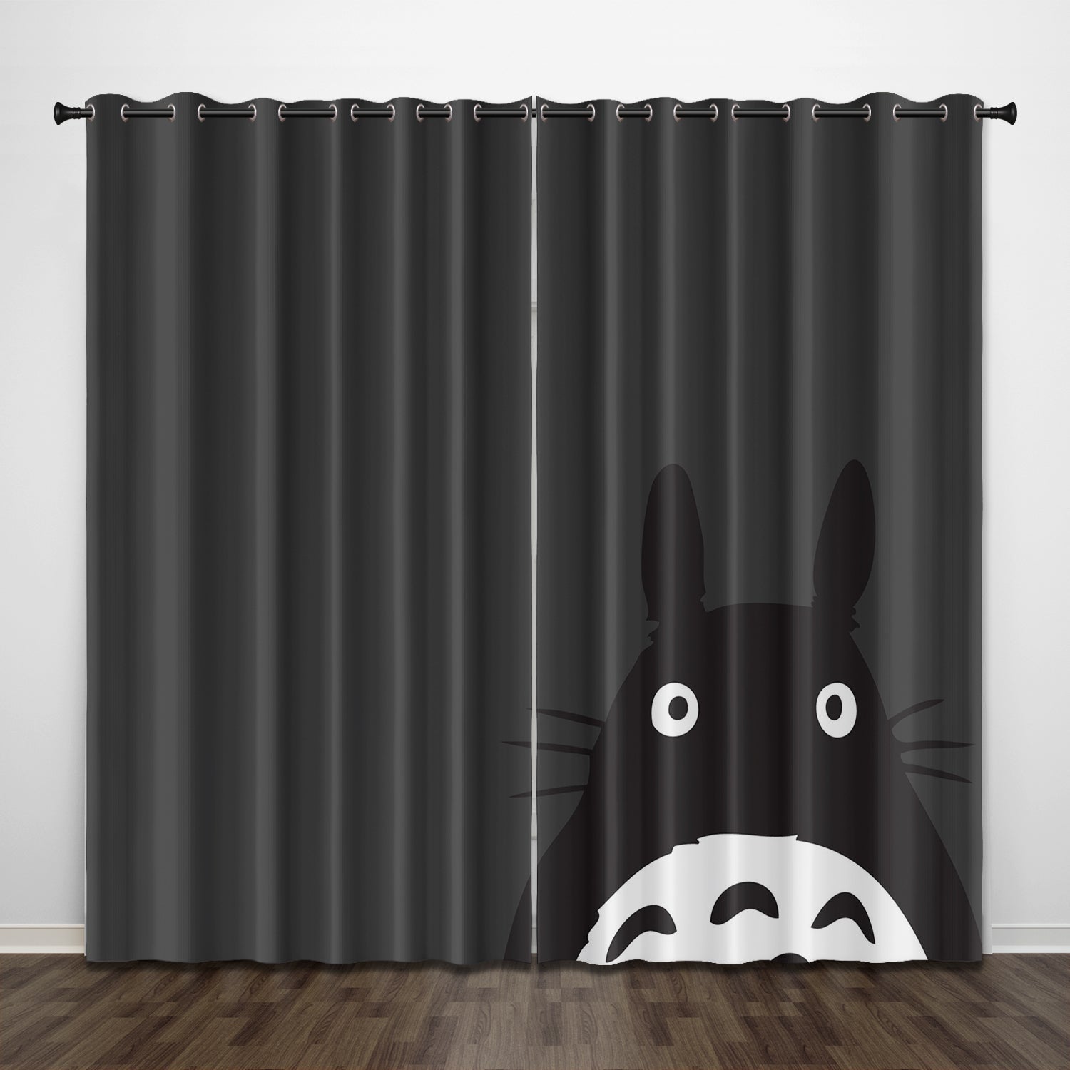Cartoon Tonari no Totoro Curtains Pattern Blackout Window Drapes
