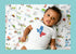 Gift Set: Texas Baby Unisex Muslin Swaddle Blanket and Burp Cloth/Bib Combo