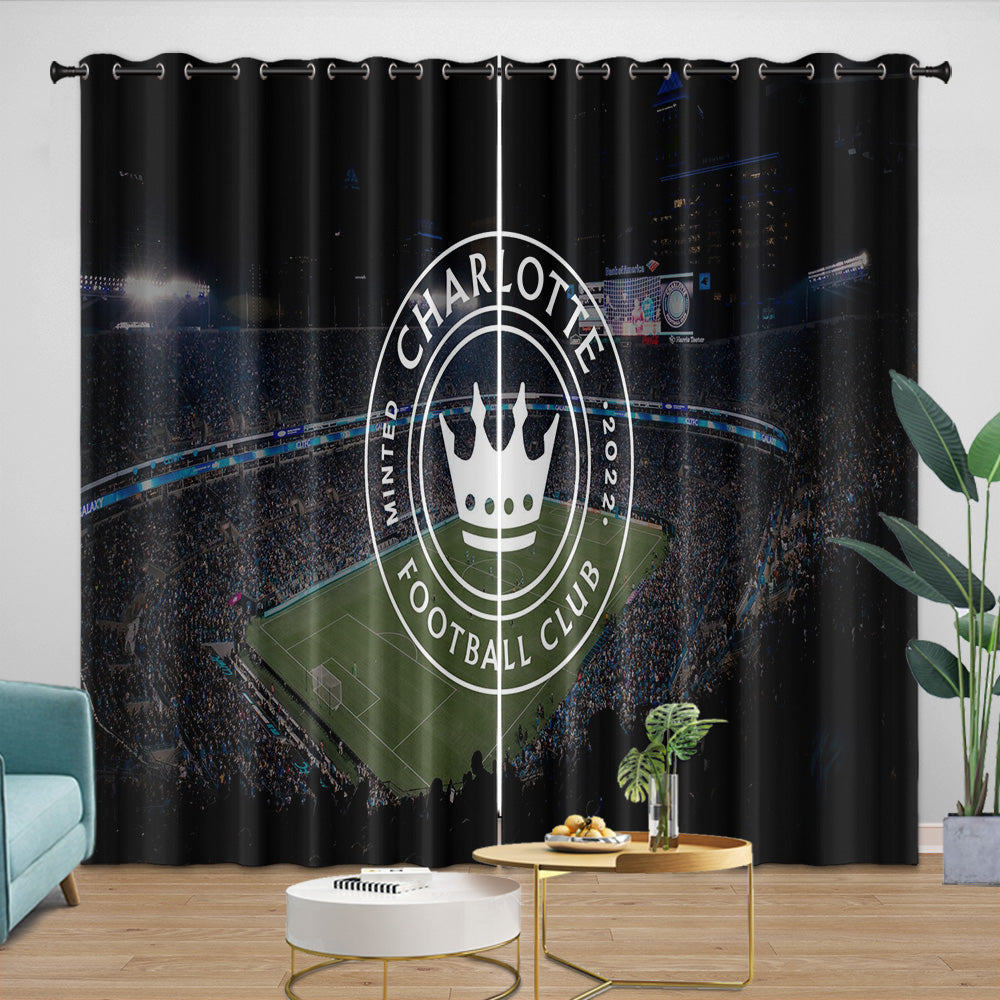 Charlotte FC Curtains Blackout Window Drapes Room Decoration