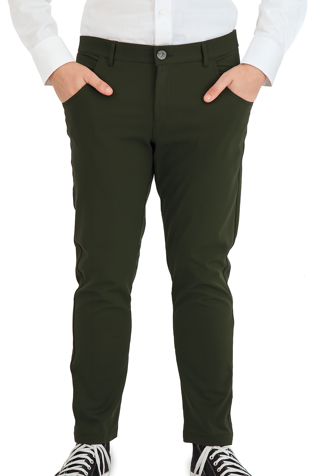 NEW & UPDATED Super - Stretch Men's Chinos //Casual// Olive - Performance Collection