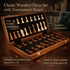 Wooden Chess Set 40cm Tournament Board Strategy Game with Extra Queens