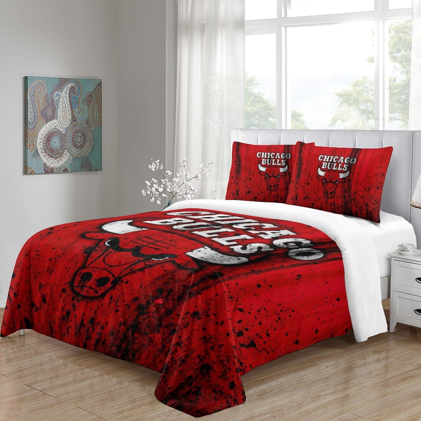 Chicago Bulls Bedding Set Duvet Cover Without Filler