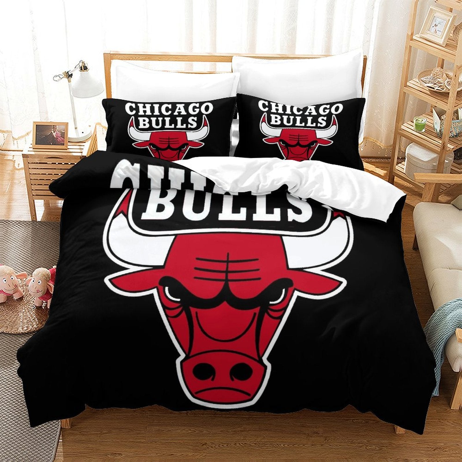 Chicago Bulls Bedding Set Duvet Cover Without Filler