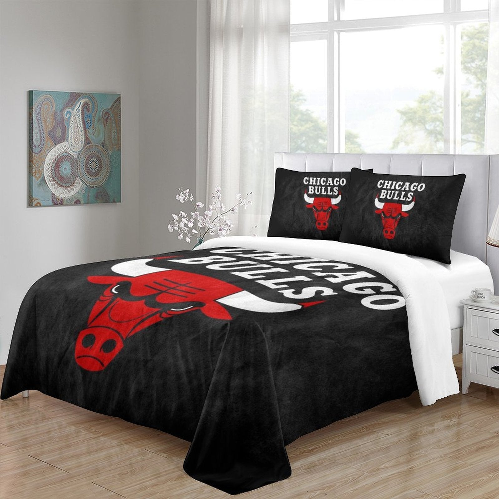 Chicago Bulls Bedding Set Duvet Cover Without Filler