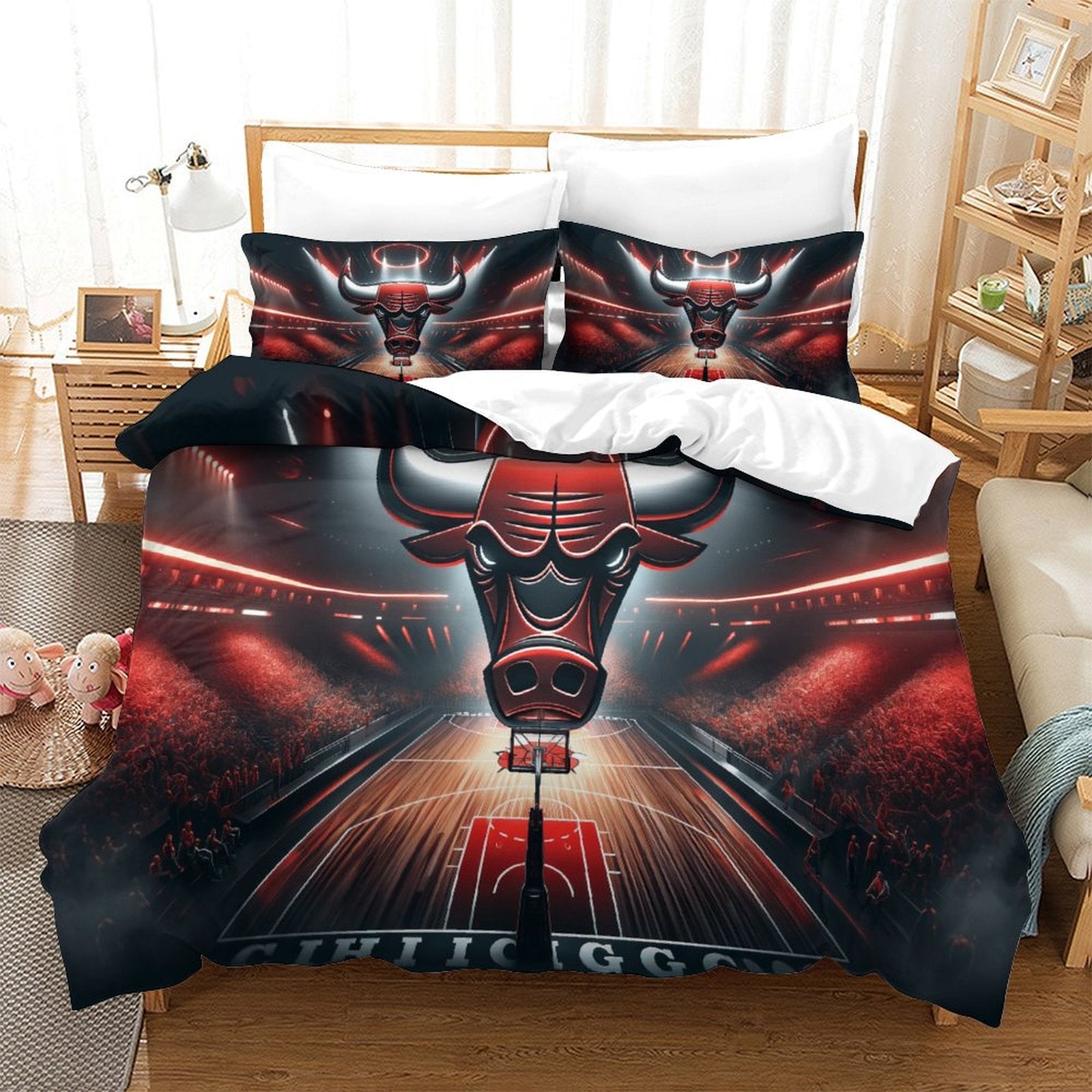 Chicago Bulls Bedding Set Duvet Cover Without Filler