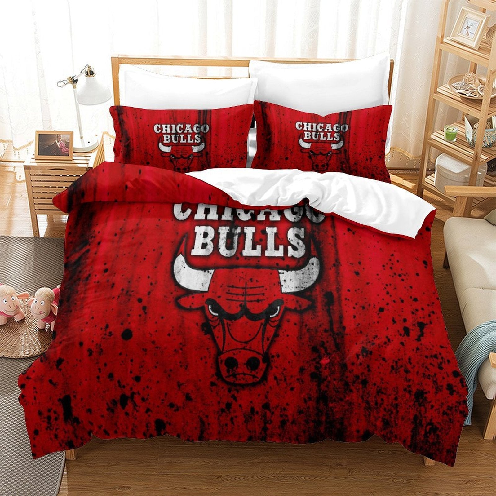 Chicago Bulls Bedding Set Duvet Cover Without Filler