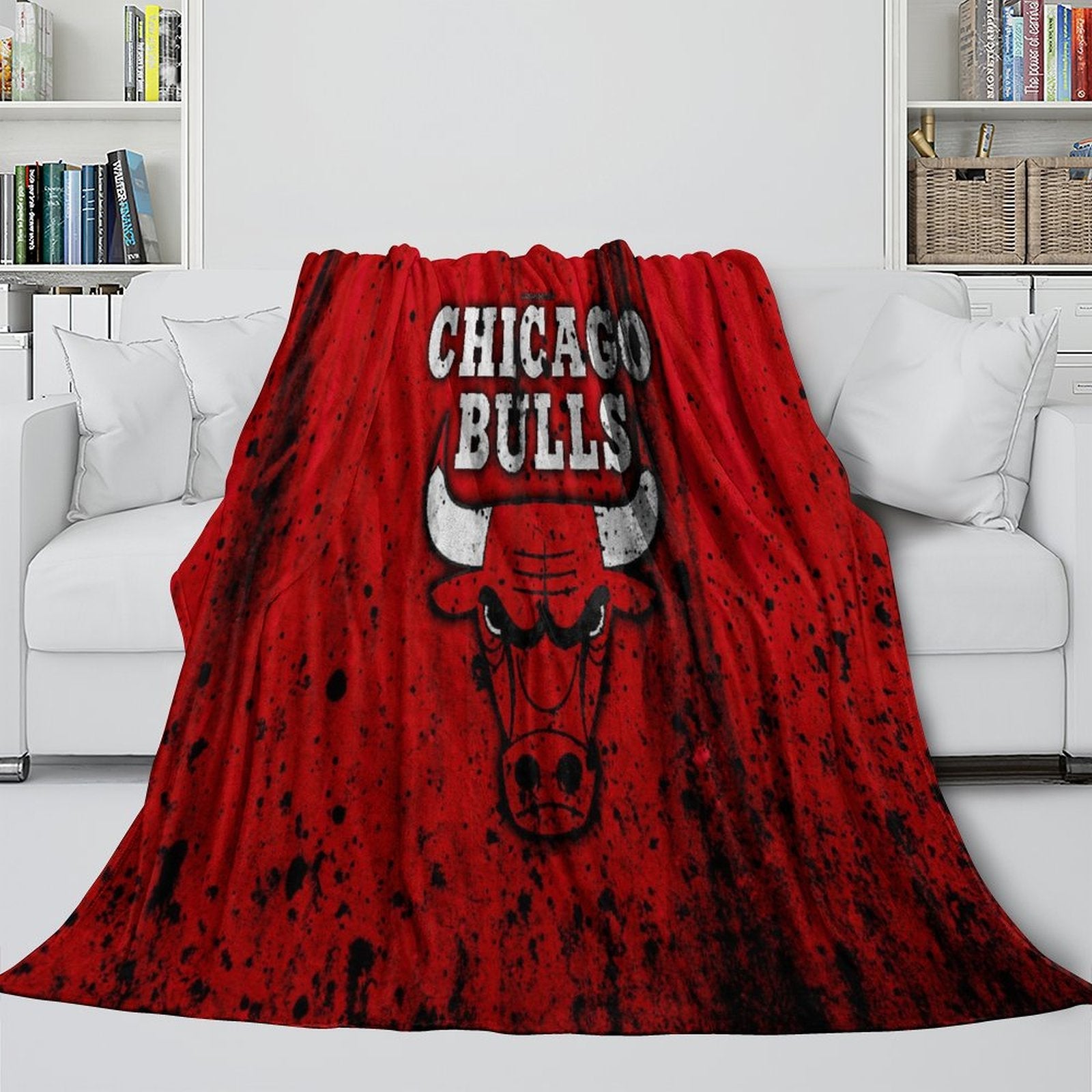 Chicago Bulls Blanket Flannel Fleece Throw Room Decoration