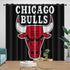 Chicago Bulls Curtains Blackout Window Drapes Room Decoration