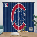 Chicago Cubs Curtains Blackout Window Drapes Room Decoration
