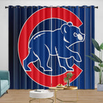 Chicago Cubs Curtains Blackout Window Drapes Room Decoration