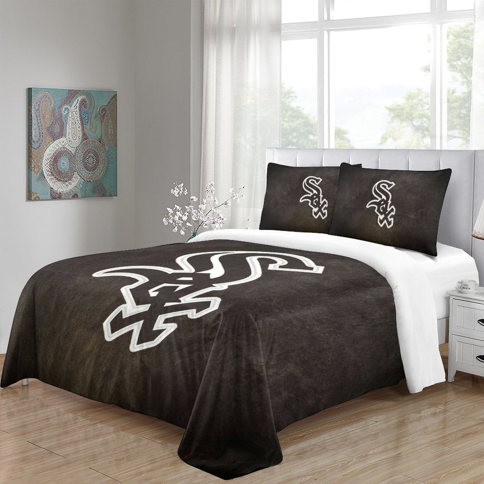 Chicago White Sox Bedding Set Quilt Cover Without Filler