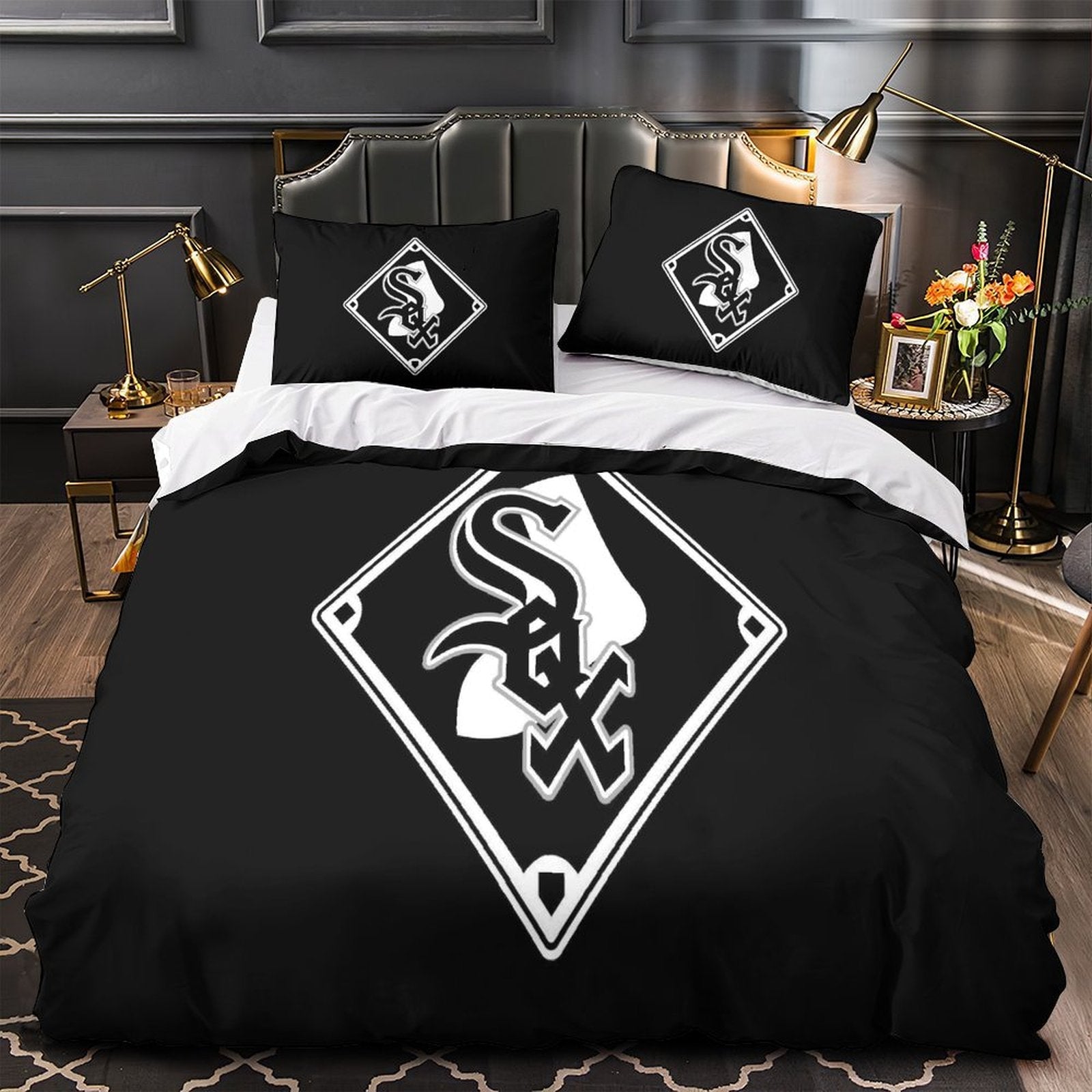 Chicago White Sox Bedding Set Quilt Cover Without Filler