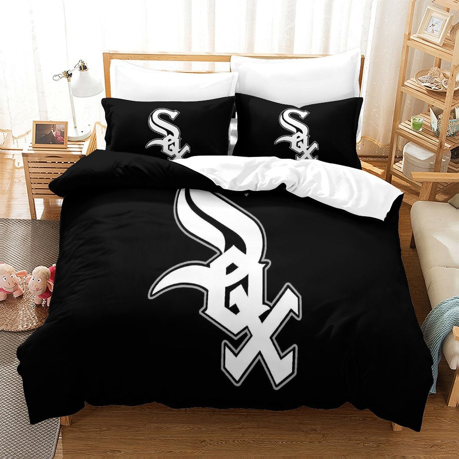 Chicago White Sox Bedding Set Quilt Cover Without Filler