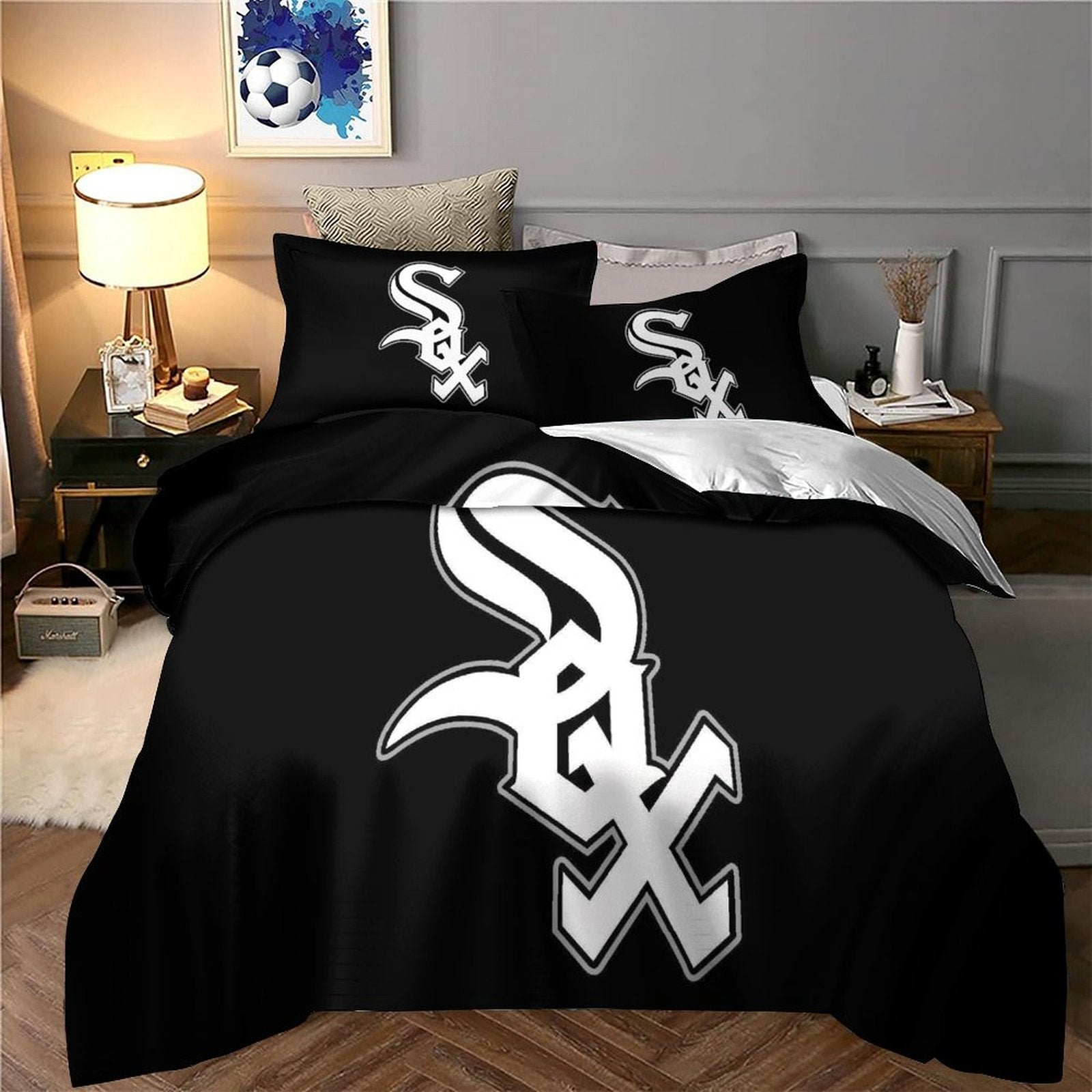 Chicago White Sox Bedding Set Quilt Cover Without Filler