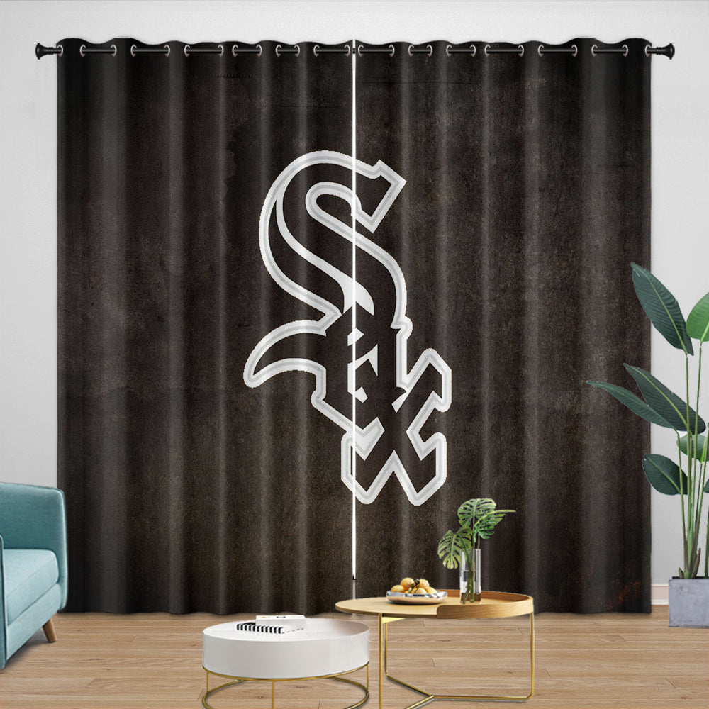 Chicago White Sox Curtains Blackout Window Drapes Room Decoration