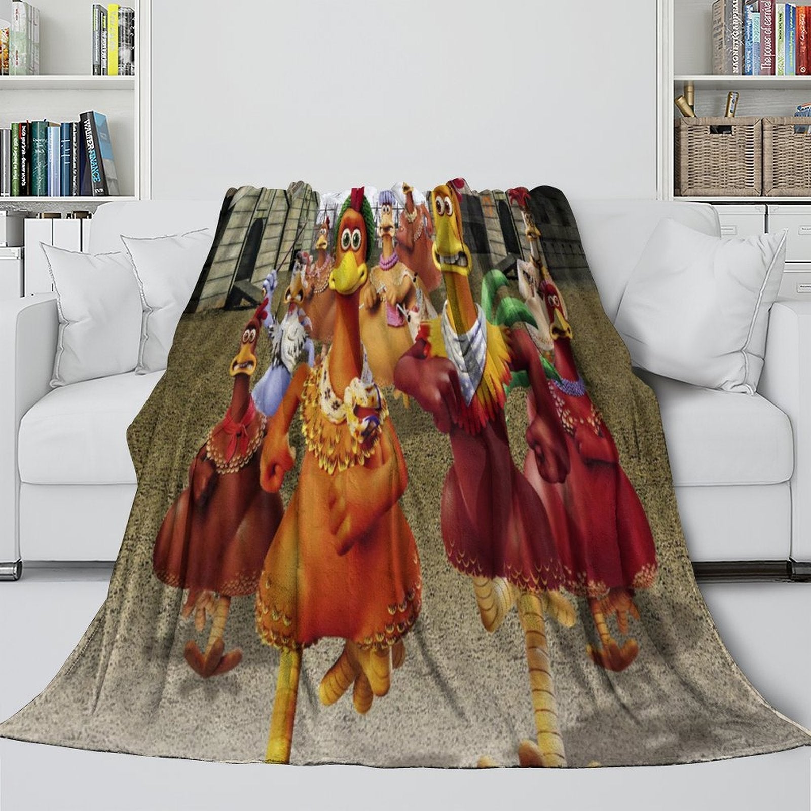 Chicken Run Blanket Flannel Throw Room Decoration