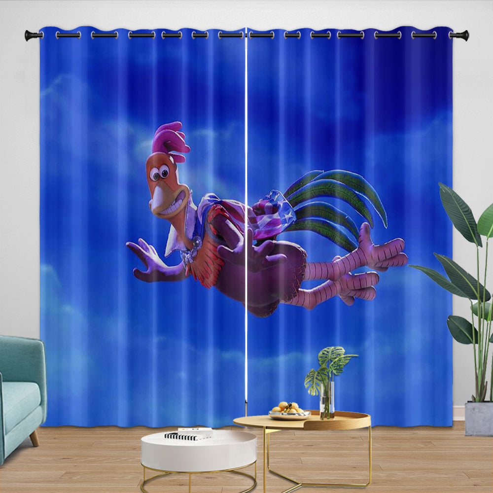 Chicken Run Curtains Pattern Blackout Window Drapes