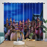 Chicken Run Curtains Pattern Blackout Window Drapes