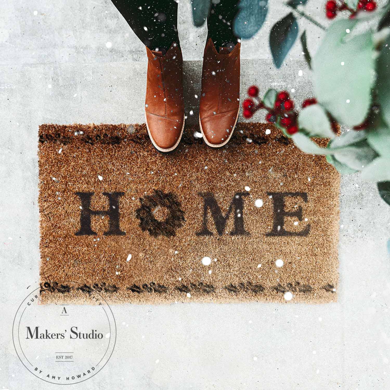 Christmas Home - Mesh Stencil 12x12