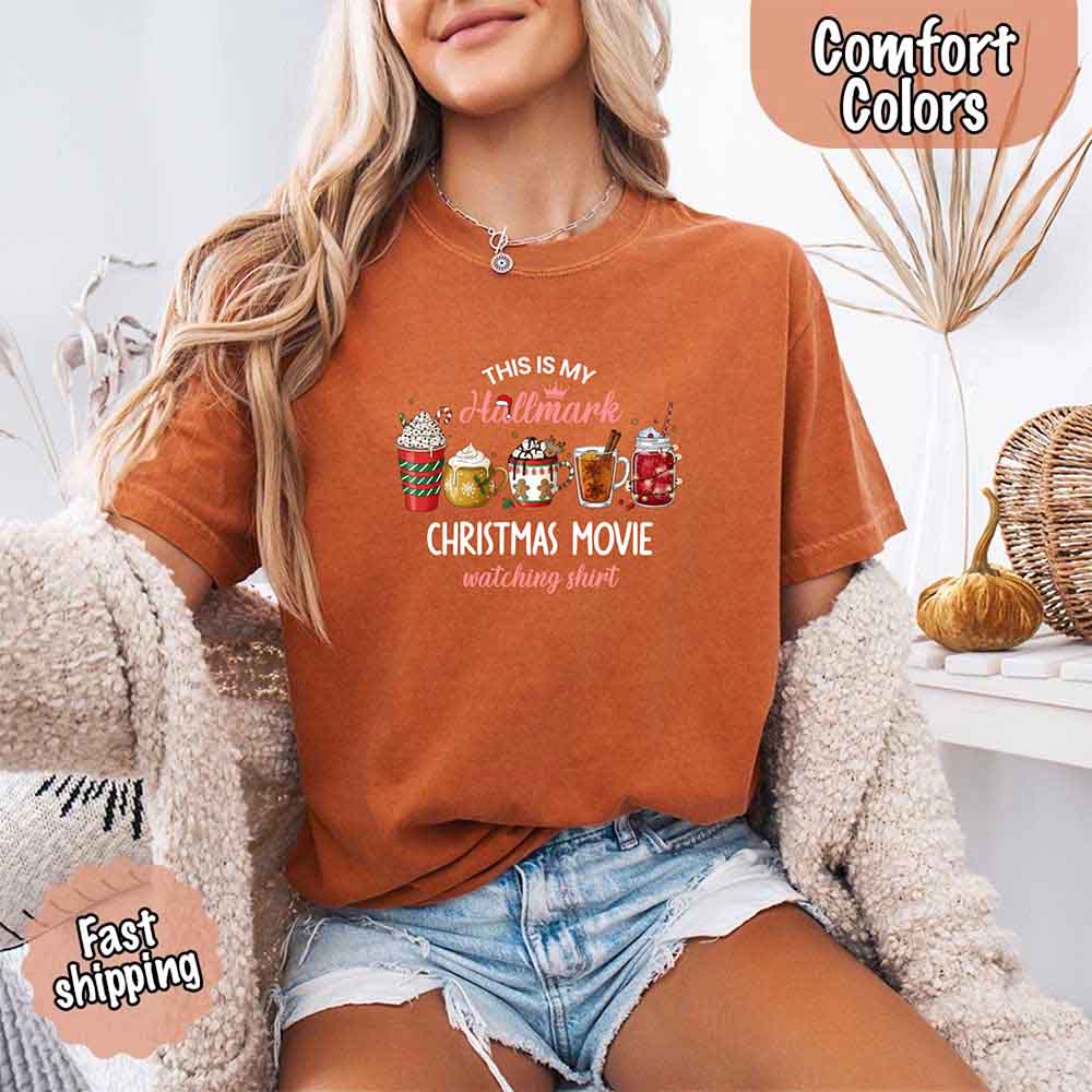 Christmas Movie Comfort Colors Shirt Hallmark Watching Tee