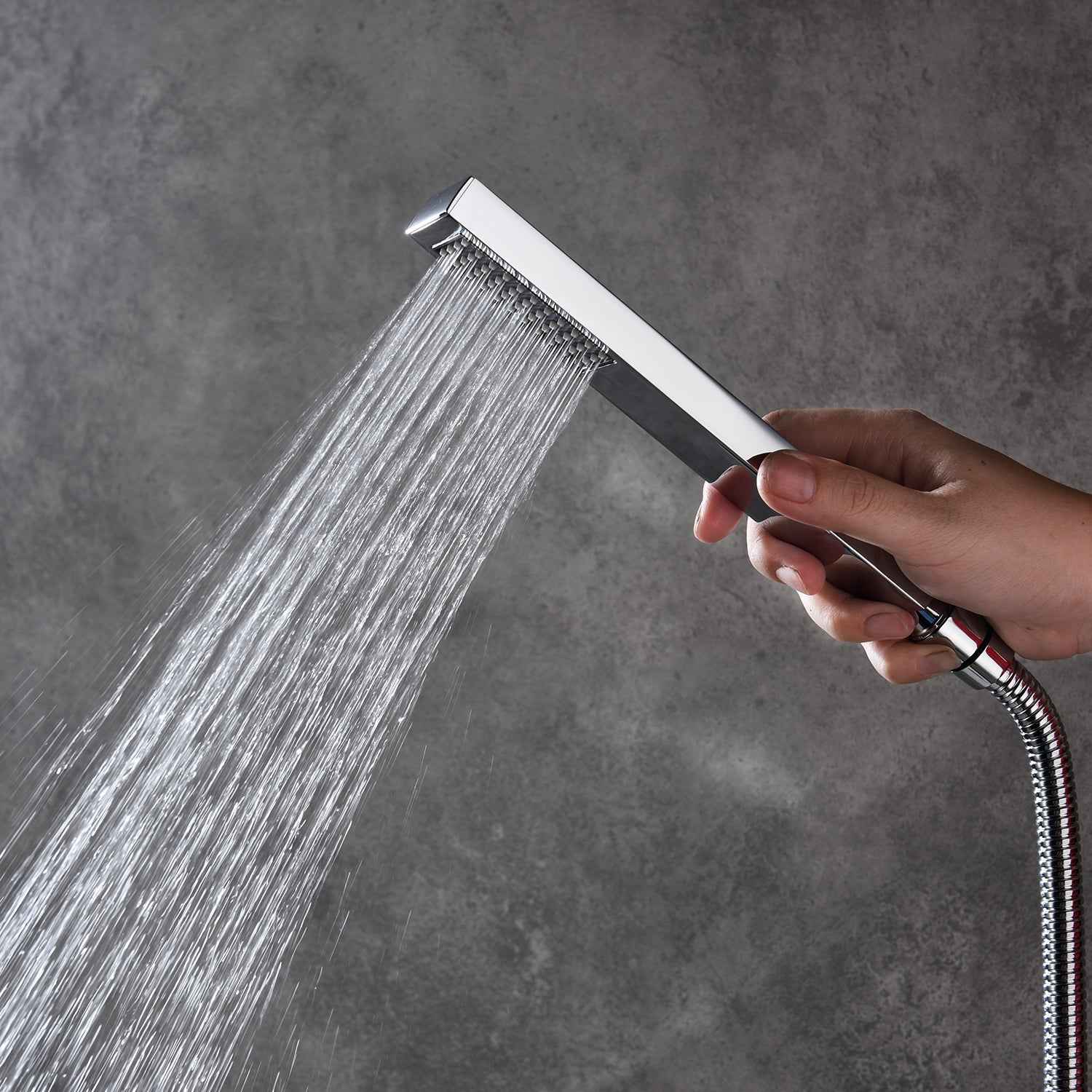 Chrome 3-Way Digital Shower System with 12" or 16" Rain Head: LED Options