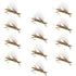 Chubby Chernobyl Ant Tan Foam Body Grasshopper Fly - 1 Dozen Flies Hook Size 10