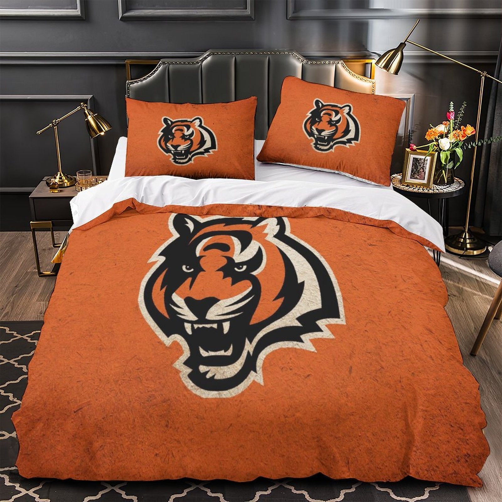 Cincinnati Bengals Bedding Set Duvet Cover Without Filler